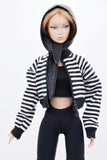 C070 Handmade Faux Leather Double Side Doll decorative Hat Hood For 12" Fashion Dolls Like Fashion Royalty Poppy Parker Nu Face Doll
