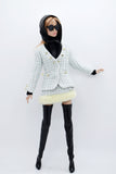 C070 Handmade Faux Leather Double Side Doll decorative Hat Hood For 12" Fashion Dolls Like Fashion Royalty Poppy Parker Nu Face Doll