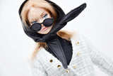 C070 Handmade Faux Leather Double Side Doll decorative Hat Hood For 12" Fashion Dolls Like Fashion Royalty Poppy Parker Nu Face Doll