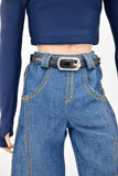 C087 Handmade Faux Leather Belt for 12" Male Dolls | with Metal Buckle & Pin | Fits FR Homme  Nu Face