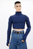 C078  Handmade Mock Neck Top with Thumb Holes for 12" Male Dolls | Fits Dolls Like FR Homme & Nu Face