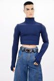 C078  Handmade Mock Neck Top with Thumb Holes for 12" Male Dolls | Fits Dolls Like FR Homme & Nu Face