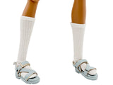 C082 Handmade Ribbed Socks for 12" Male Dolls | Ankle/Calf Length | Fits FR Homme & Nu Face
