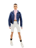 C085  Handmade Form-Fitting Bike Shorts for 12" Male Dolls | Above-Knee Gym Wear | Fits Dolls Like FR & Nu Face Homme