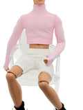 C085  Handmade Form-Fitting Bike Shorts for 12" Male Dolls | Above-Knee Gym Wear | Fits Dolls Like FR & Nu Face Homme