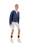 C085  Handmade Form-Fitting Bike Shorts for 12" Male Dolls | Above-Knee Gym Wear | Fits Dolls Like FR & Nu Face Homme