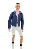 C085  Handmade Form-Fitting Bike Shorts for 12" Male Dolls | Above-Knee Gym Wear | Fits Dolls Like FR & Nu Face Homme