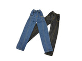 C086 Handmade Oversized Denim Jeans with Curved Hem For 12" Dolls Like FR & Nu Face