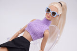 Handmade by Jiu 058 - Purple Tank Top For 12“ Dolls Like Fashion Royalty FR Poppy Parker PP Nu Face NF