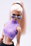 Handmade by Jiu 058 - Purple Tank Top For 12“ Dolls Like Fashion Royalty FR Poppy Parker PP Nu Face NF