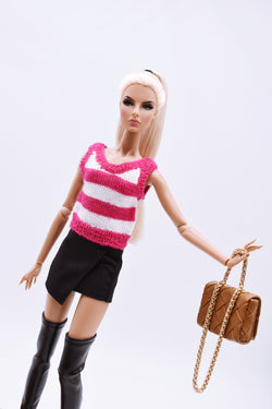 Handmade by Jiu 059 - Striped Tank Top For 12“ Dolls Like Fashion Royalty FR Poppy Parker PP Nu Face NF