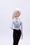 Handmade by Jiu 061 - Crop Top Knitted Sweater For 12“ Dolls Like Fashion Royalty FR Poppy Parker PP Nu Face NF