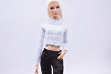 Handmade by Jiu 061 - Crop Top Knitted Sweater For 12“ Dolls Like Fashion Royalty FR Poppy Parker PP Nu Face NF