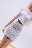 Handmade by Jiu 062 - Knitted Mini Skirt With Pattern For 12“ Dolls Like Fashion Royalty FR Poppy Parker PP Nu Face NF