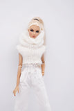 Handmade by Jiu 064 - White Large Turtleneck Knitting Sweater For 12“ Dolls Like Fashion Royalty FR Poppy Parker PP Nu Face NF
