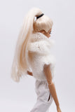 Handmade by Jiu 064 - White Large Turtleneck Knitting Sweater For 12“ Dolls Like Fashion Royalty FR Poppy Parker PP Nu Face NF