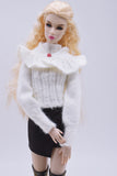Handmade by Jiu 065 - Two Piece Knitted Sweater For 12“ Dolls Like Fashion Royalty FR Poppy Parker PP Nu Face NF