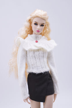 Handmade by Jiu 065 - Two Piece Knitted Sweater For 12“ Dolls Like Fashion Royalty FR Poppy Parker PP Nu Face NF