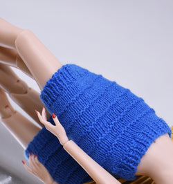 Handmade by Jiu 066 - Knitted Mini Skirt With Pattern For 12“ Dolls Like Fashion Royalty FR Poppy Parker PP Nu Face NF