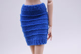 Handmade by Jiu 066 - Knitted Mini Skirt With Pattern For 12“ Dolls Like Fashion Royalty FR Poppy Parker PP Nu Face NF