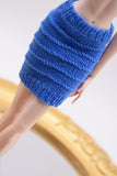 Handmade by Jiu 066 - Knitted Mini Skirt With Pattern For 12“ Dolls Like Fashion Royalty FR Poppy Parker PP Nu Face NF