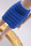 Handmade by Jiu 066 - Knitted Mini Skirt With Pattern For 12“ Dolls Like Fashion Royalty FR Poppy Parker PP Nu Face NF