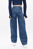 C076 Handmade Denim Scimitar Jeans Male Doll Pants For 12" Fashion Male Doll Figure FR Homme Fashion Royalty Nu Face