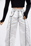 C076 Handmade Cotton White Pants for 12" FR Homme Male Doll  Fashion Male Doll Figure FR Homme Fashion Royalty Nu Face (Copy)