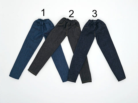 C052  Handmade Denim Straight Jeans Male Doll Pants For 12" Fashion Male Doll Figure FR Homme Fashion Royalty Nu Face