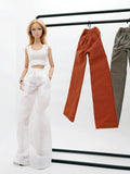 C062 Handmade Cotton Wide Leg Straight Pants  Doll Clothes Doll Short For 12" Fashion Dolls Poppy Parker