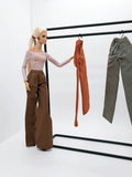 C062 Handmade Cotton Wide Leg Straight Pants  Doll Clothes Doll Short For 12" Fashion Dolls Poppy Parker
