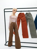 C062 Handmade Cotton Wide Leg Straight Pants  Doll Clothes Doll Short For 12" Fashion Dolls Poppy Parker