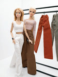 C062 Handmade Cotton Wide Leg Straight Pants  Doll Clothes Doll Short For 12" Fashion Dolls Poppy Parker
