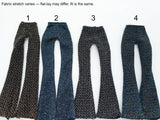C013C Metallic Glimmer Handmade Flared Pants For 12" Fashion Dolls Like Poppy Parker Fashion Royalty NF Doll