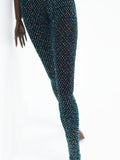 C013A Metallic Glimmer Gold/Black Handmade Doll Leggings For 12" Fashion Dolls Like Poppy Parker Fashion Royalty NF Doll