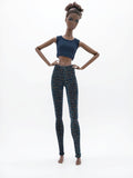 C013A Metallic Glimmer Gold/Black Handmade Doll Leggings For 12" Fashion Dolls Like Poppy Parker Fashion Royalty NF Doll