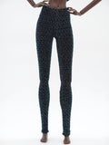 C013A Metallic Glimmer Gold/Black Handmade Doll Leggings For 12" Fashion Dolls Like Poppy Parker Fashion Royalty NF Doll