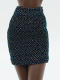 C013B Metallic Glimmer  Handmade Mini Skirt For 12" Fashion Dolls Like Poppy Parker Fashion Royalty NF Doll