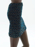 C013B Metallic Glimmer  Handmade Mini Skirt For 12" Fashion Dolls Like Poppy Parker Fashion Royalty NF Doll