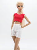 C055 Handmade High Waist Black Shorts Doll Clothes Doll Short For 12" Fashion Dolls Poppy Parker Momoko Blythe Azone
