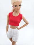 C055 Handmade High Waist Black Shorts Doll Clothes Doll Short For 12" Fashion Dolls Poppy Parker Momoko Blythe Azone