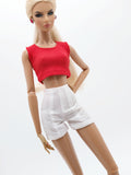 C055 Handmade High Waist Black Shorts Doll Clothes Doll Short For 12" Fashion Dolls Poppy Parker Momoko Blythe Azone