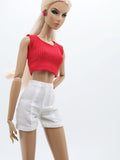 C055 Handmade High Waist Black Shorts Doll Clothes Doll Short For 12" Fashion Dolls Poppy Parker Momoko Blythe Azone