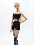 C055 Handmade High Waist Black Shorts Doll Clothes Doll Short For 12" Fashion Dolls Poppy Parker Momoko Blythe Azone