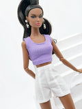 C055 Handmade High Waist Black Shorts Doll Clothes Doll Short For 12" Fashion Dolls Poppy Parker Momoko Blythe Azone