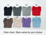 C069 Thin Multi Color Rib Knit Handmade Doll Tank Top/T-shirt For 12" Fashion Dolls Like Poppy Parker Fashion Royalty NF Doll