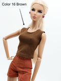 <50% OFF> C007 Handmade Doll Clothes Slim Fit T-shirt Tank Top For 12" Dolls Like Fashion Royalty Nu face Poppy Parker Blythe Azone Momoko