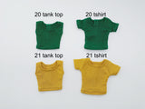 C069 Thin Multi Color Rib Knit Handmade Doll Tank Top/T-shirt For 12" Fashion Dolls Like Poppy Parker Fashion Royalty NF Doll