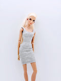 C040 Handmade Slim Fit Tank Dress Doll Clothes  For 12" Fashion Dolls Like Poppy Parker Fashion Royalty NF Doll