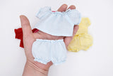 L1 Handmade Doll Pajama Sets Top/Bottom For 17cm Plush Doll Like LBB Doll Sewing Outfit